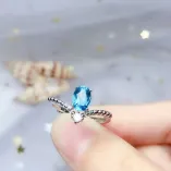 925 Silver 18K Gold-Plated 4-Prong Ring Settings For 4x6mm/5x7mm/6x8mm Oval Colored Gemstones Unset