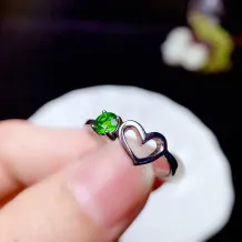 925 Silver 18K Gold-Plated Adjustable 4-Prong Ring Setting For 4x4mm Round Jade/Colored Gemstones