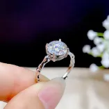 925 Silver 18K Gold-Plated Bamboo-Joint Ring Setting For 3/4/5/6/7/8mm Round Moissanite