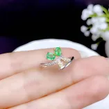 925 Silver & 18K Gold Plated Cluster Ring Setting for 4-5mm Ruby/Sapphire/Emerald Gemstones
