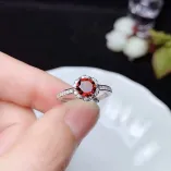 925 Silver 18K Gold-Plated Ring Setting For 6.5mm Round Moissanite & Colored Gemstones