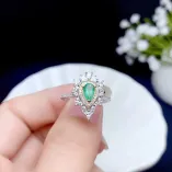 925 Silver Dual-Tone 18K Gold Ring & Earring Set for 4x6mm Teardrop Gemstones