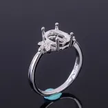 925 Silver Gold Plated Ring Setting For Oval 5x7 6x8 7x9mm Gemstones