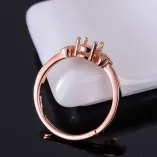 925 Silver Gold Plated Ring Setting For Oval 5x7 6x8 7x9mm Gemstones