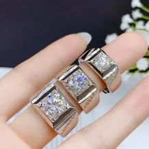 925 Silver Gold Plated Ring Settings round 6.5-11mm Moissanite