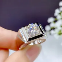 925 Silver Gold Plated Ring Settings round 6.5-11mm Moissanite