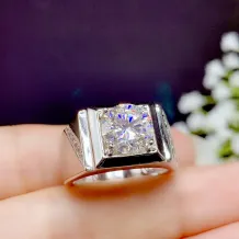 925 Silver Gold Plated Ring Settings round 6.5-11mm Moissanite