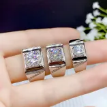 925 Silver Gold Plated Ring Settings round 6.5-11mm Moissanite