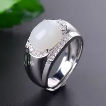 925 Silver Gold Plated Simplicity Ring Setting For 10x12mm Gemstone