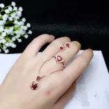  925 silver gold plated Unset Jewelry Set (Ring/Pendant/Earring Settings) for 4x4 5x5mm Round Stones