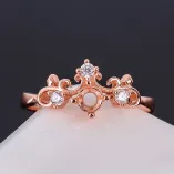 925 Silver Plated Gold Green Leaf Vine Ring Settings For Round 4x4mm Gemstones