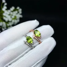 925 Silver Rose Gold Ring Settings for 5x7/8x10mm Oval Gemstones