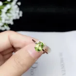 925 sterling gold plated Bamboo-Joint Ring Setting for 4x6 5x6 5x7 6x8mm Oval Jade