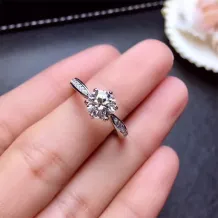 925 Sterling Silver For 8mm Round Moissanite Engagement Rings Setting Without Moissanite