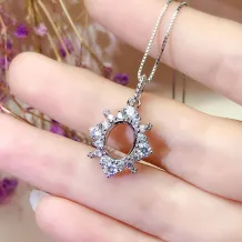 925 Sterling Silver Gold-Plated Fashion Ring Settings For 5x7/6x8/7x9mm Oval Crystal/Jade/Garnet Unset