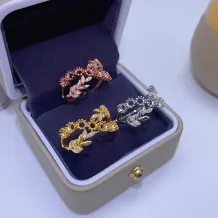 925 Sterling Silver Gold Plated For Natural Sapphire &amp; Emerald 3mm Round