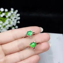 925 Sterling Silver Gold-Plated Fox Design Jewelry Set (Ring &amp; Pendant Settings) for 6x8 7x9mm Oval Gemstones