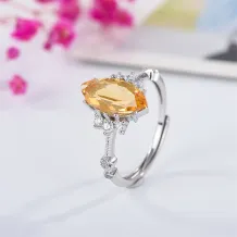 925 Sterling Silver Gold Plated Marquise Ring Setting for 6x12mm Ruby/Sapphire