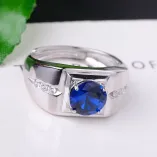 925 Sterling Silver Gold-Plated Minimalist Men's Ring Setting for 7x7mm & 8x8mm Round Cubic Zirconia (CZ)