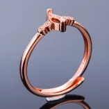 925 Sterling Silver Gold-Plated Minimalist Ring Setting for 3x6mm Marquise Cabochon