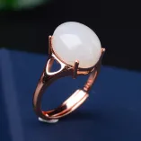 925 Sterling Silver Gold-Plated Minimalist Ring Setting for Oval Cabochon (6x8mm to 10x14mm)