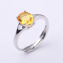 925 Sterling Silver Gold-Plated Minimalist Ring Setting for Oval Cabochon (6x8mm to 10x14mm)