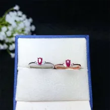 925 Sterling Silver Gold-Plated Pendant Setting for 3x5 4x6mm Pear-Shaped Colored Gemstones