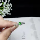 925 Sterling Silver Gold-Plated Ring Setting for 4x4mm Round Colored Gemstones