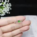 925 Sterling Silver Gold-Plated Ring Setting for 4x4mm Round Colored Gemstones
