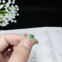 925 Sterling Silver Gold-Plated Ring Setting for 4x4mm Round Colored Gemstones