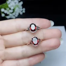 925 Sterling Silver Gold-Plated Ring Setting for 7x9mm Oval Colored Gemstones