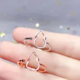 925 Sterling Silver Gold-Plated Ring Setting For 7x9mm Pear-Shaped Crystal/Diopside