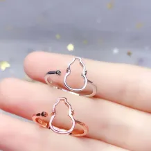 925 Sterling Silver Gold-Plated Ring Setting For 7x9mm Pear-Shaped Crystal/Diopside