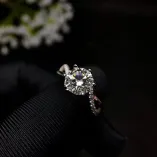 925 Sterling Silver Gold Plated Ring Settings For 5/6/7/8/9mm Round Moissanite