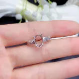 925 Sterling Silver Gold Plated Ring Settings Oval 3x4-9x11mm for Colored Stones