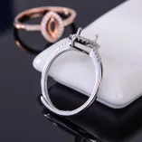 925 Sterling Silver Marquise Ring Setting For 3x6 4x8 5x10mm Stones