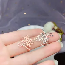 925 Sterling Silver Plated With 18k Gold Fashion Ring Settings Multiple Sizes For Jade/Crystal/Gemstones