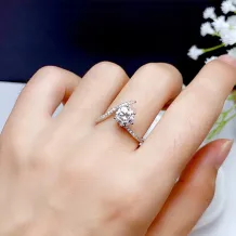 925 Sterling Silver Plated With 18k Gold Full Halo Ring Setting For 6.5mm (1ct) Round Moissanite