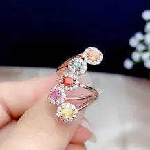 925 Sterling Silver Plated With 18k Gold Halo Ring Setting For Natural Colored Sapphires
