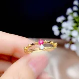 925 Sterling Silver Plated With 18k Gold Ring Setting For 3x3mm Round Colored Gemstones