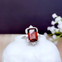 925 Sterling Silver Plated With 18k Gold Ring Setting For 8x12mm Square Topaz