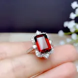 925 Sterling Silver Plated With 18k Gold Ring Setting For 8x12mm Square Topaz