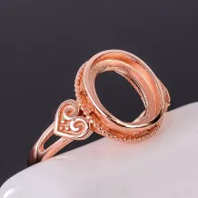 925 Sterling Silver Plated With 18k Gold Ring Setting For Oval 5x7 6x8 7x9 8x10mm Emerald