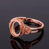 925 Sterling Silver Plated With 18k Gold Ring Setting For Oval 5x7 6x8 7x9 8x10mm Emerald