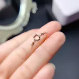 925 Sterling Silver Plated with 18K Gold Ring Setting - Oval 4x5mm for Ruby/Sapphire/Emerald