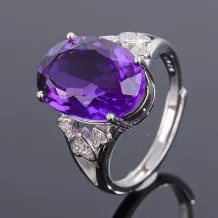 925 Sterling Silver Rose Gold Plated Adjustable Ring Setting For Oval 10x14mm Gemstones