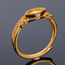 925 Sterling Silver Rose Gold Plated Empty Ring Mount For 3.5x7/4x8mm Gemstones