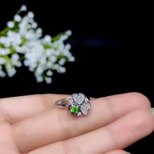 925 Sterling Silver Rotating Ring Setting with Butterfly Design for 3x3mm Round Stones Unset