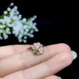 925 Sterling Silver Rotating Ring Setting with Butterfly Design for 3x3mm Round Stones Unset