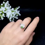 925 Sterling Silver Rotating Ring Setting with Butterfly Design for 3x3mm Round Stones Unset